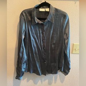 VTG Metallic Christie & Jill Button Down Shirt 18